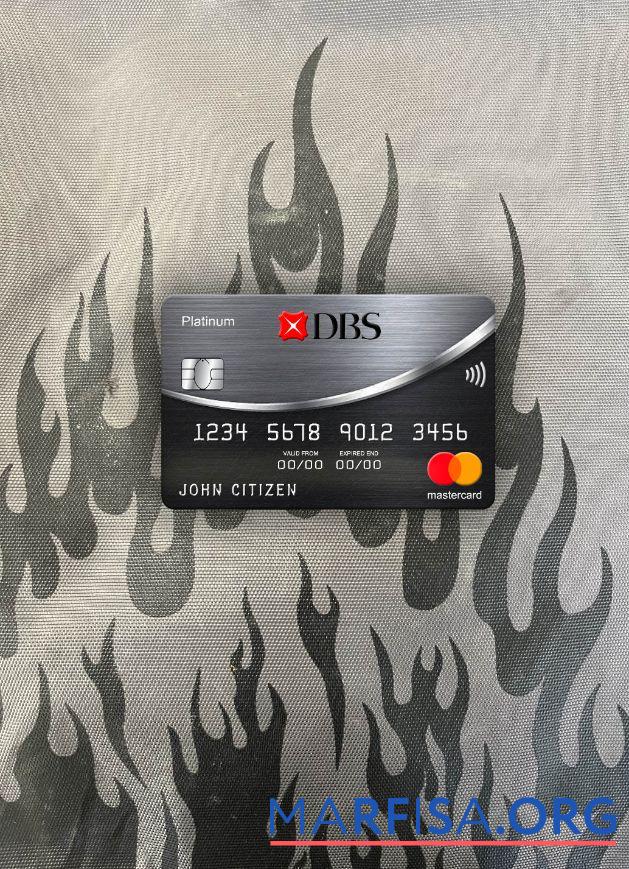 Realistic Thailand DBS bank mastercard platinum photolook front download for verification